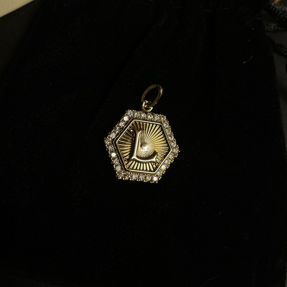 L Hexagon Charm - Picture 3 of 5